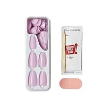 KISS ImPRESS Color No Glue Mani 30 Pcs Press On Nails, Light Pink, Lavender, Medium Size, Coffin Shape, Simple Peel &Amp; Press Easy Apply, Hassel-Free Removal, Essential Tools Included - MàuC - Xem 4