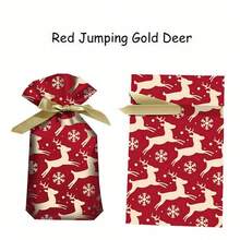 30PCS M/L Size Christmas Sacks Party Gift Bags Drawstring Wrap Present Storage (Including 6 Patterns) - Including 6 Patterns - View 5