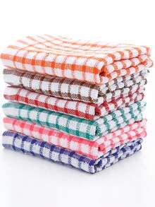 1/5/12pcs Kitchen Towels, Highly Absorbent, Non-Shedding, Can Be Used As Napkins, Dish Cloths, Cleaning Rags, Kitchen Cleaning Cloths, Wiping Tables And Chairs, Etc. - Multicolor - View 8