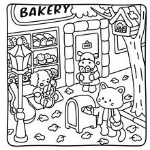 40页乡村朋友成人涂色书 - 204克厚实不透明纸 | 线条清晰，易于涂色，DIY艺术放松相册，适合作为文具、学习用品，是送给女孩、情人节、新年等节日的绝佳礼物 - Cozy Village Friends - 查看 8