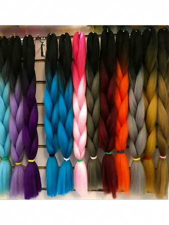Extensiones de cabello sintético de 24 pulgadas para trenzas jumbo para mujeres, accesorios para el cabello de alta temperatura para trenzar, 100G/paquete, tejido DIY para trenzas, usado a diario, regalos de Navidad y Año Nuevo para fiestas y disfraces