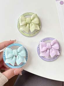 1pc Cute Bowknot Magnetic Phone Holder, Strong Magnetic Desk Stand, Gift For Girls, Girlfriend - Multicolor - View 5