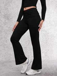 2-Piece Set"Women's Sports Suit Sports Running Suit Yoga Suit Home Casual Suit,Skin Friendly And Comfortable Women's Autumn/Winter Suit - 黑色 - 查看 6