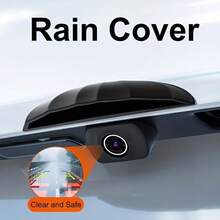 Rainproof Car Rearview Camera Cover - Non-Destructive Installation & Modification Protection Stickers, Compatible With Most Vehicles, Black/White, Durable Silicone Protective Shield For Car Rearview, Rainproof Car Accessory
