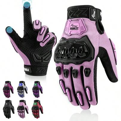 Guantes Proteccion para Motocicleta para Hombre y Mujer PZ05, Pantalla Tctil De Dedo, Guantes De Moto para Proteccin Completa