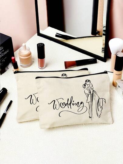 Túi đựng mỹ phẩm bằng vải canvas lãng mạn, quà tặng đám cưới, nhẹ nhàng và thời trang, vật dụng cần thiết khi đi du lịch, phù hợp cho sử dụng hàng ngày và làm quà tặng. Thiết kế độc đáo, nhỏ gọn và thanh lịch, lý tưởng để đựng mỹ phẩm, trang sức và các vật dụng nhỏ. Món quà hoàn hảo cho bạn bè và gia đình, phù hợp cho đám cưới, sinh nhật hoặc các dịp đặc biệt khác.