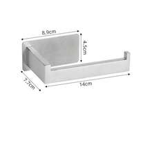 304 Stainless Steel Toilet Paper Holder - Adhesive Wall Mount, No Drilling Required | Bathroom Tissue Roll Rack Accessories - Silver - View 2