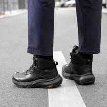 de Trabajo Tácticas Militares Impermeables para Hombre Botas de Senderismo Ligeras y Antideslizantes Defender - Negro - Ver 9