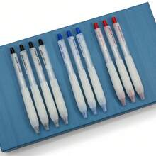 4pcs Retractable 0.5mm Gel Pens, Quick-Drying Gel Ink Pens In Black, Blue, Red, Large Capacity For Office, School, Home Use - Gel Pen - View 5