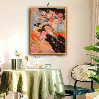 1pc/2pcs Vintage A Flower Girl's Dream Canvas Wall Arts Posters,Modern Minimalist Style Home Decor,Oil Painting,Canvas Print,For Bedroom Living Room Office Decor,Perfect Gift,Wall Arts,Wall Decor,No Frame