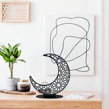 زينة هلال أكريليك أسود، مناسبة لحفلات عيد الفطر، ويمكن استخدامها لديكور حفلات العطلات والهدايا المناسبة للمناسبات - متعدد الألوان - مشاهدة 8