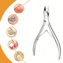 1pc Professional Stainless Steel Nail Clipper, Suitable For Ingrown Nail Trimming, Precise Edging, Thick Nails And Foot Care - Multicolor - View 8