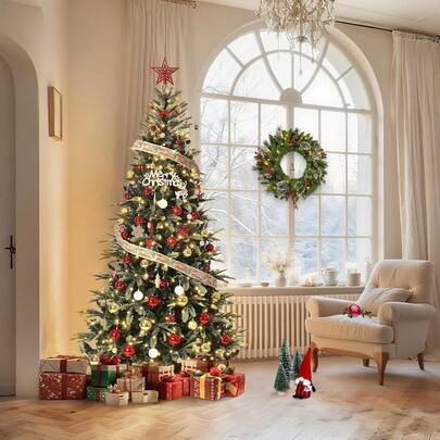 Belect 6.5/7.5 Ft Traditional Green Artificial Christmas Tree – Full 937-Branch Design For A Realistic Holiday Look