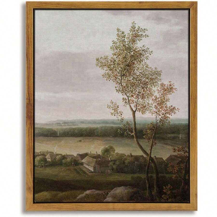 InSimSea Framed Canvas Prints Art, Easter Bunny Decor, French Country Farmhouse Decoration For Bedroom Living Room, Vintage Rabbit Pictures Cottage Decor - View Of the Country - View 1