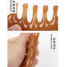 Meridian Massage Comb, Resin Material Seahorse Comb Hair Scalp Massager Tool, Anti-Hair Loss Gua Sha Head Massage Claw Wide-Tooth Comb, Multi-Function Massage Comb