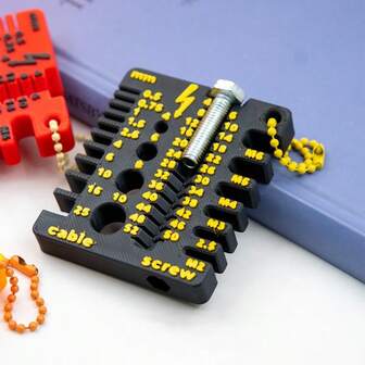 Wire Gauge Screw Measuring Tool, Thickness Gauge, Standard Double-Sided Ruler, Portable Lightweight Multi-Functional Dimension Gauge, Suitable For DIY And Electrical Repair Projects, Bolt Dimension Gauge, Handheld Precision Caliper, Auxiliary Tool