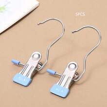 Drive The  Of Family Organization! These 10/15 Piece Metal Clip Hangers Are Essential! Anti Slip And Windproof, Perfect For Pants, Boots, And Hats! Easy Organizing And Summarizing Wardrobe, Multifunctional Storage # Home Decoration # Clothing Storage Stainless Steel Hangers - 彩色 - 查看 14