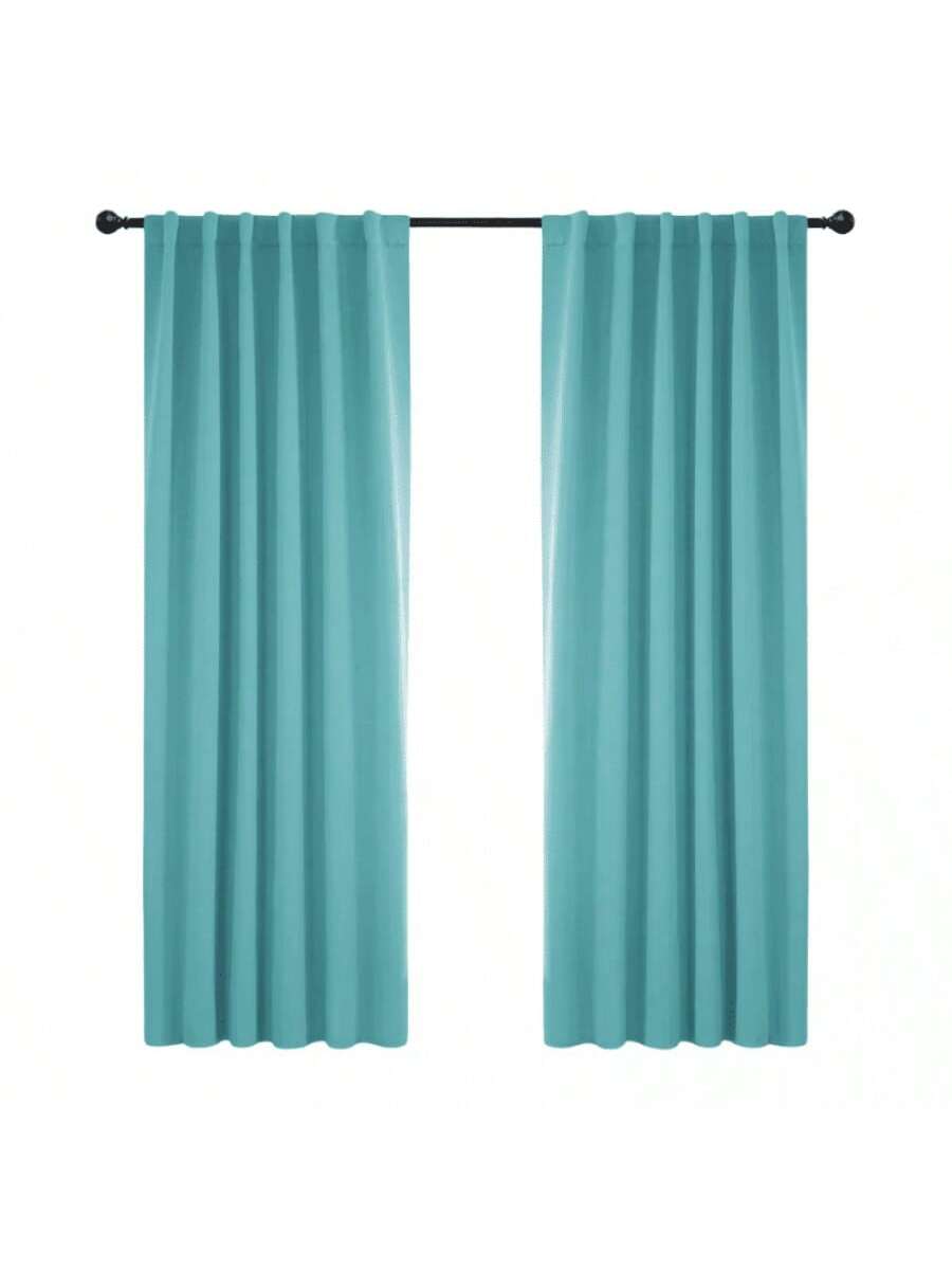 Cortinas de tela GB Color Aguamarina de Terciopelo de alta durabilidad de 140cm*225cm