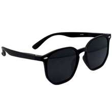 Hexagonal Sunglasses For Men And Women, Square Style With UV400 Protection, Retro Blogger Style. - màu đen - Xem 3