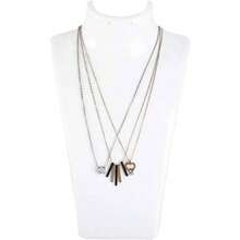 Exhibidor de joyera de maniqu, soporte de collar de 3 colores de joyera de acrlico, exhibicin de joyera al por menor, arete, accesorios de joyera, modelo de estante - Blanco - Ver 2