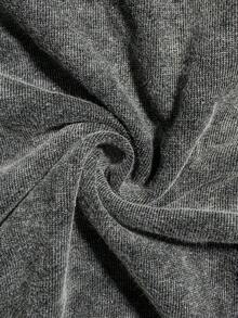 Men's Street Racing Graphic T-Shirt, Slightly Stretchy Distressed Black Round Neck Short Sleeve Casual Tee - Black - View 5