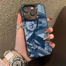 Funda para iPhone con diseño de mono y estrellas: una funda protectora caprichosa con diseño 3D y elementos festivos, compatible con iPhone 11/12/13/14/15/16/17 Pro. Resistente a golpes, diseño creativo pintado a mano, ideal como regalo para novia, impermeable, anticaídas y resistente a arañazos. - Negro - Ver 1
