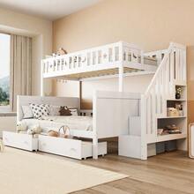 Kids Bed Frames, Headboards & Footboards - White + Solid Wood + 90cm*200cm - View 3