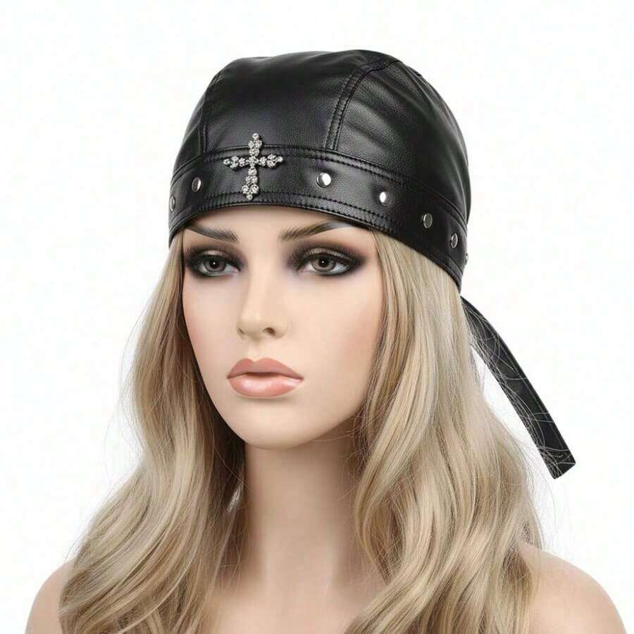 Icebanner Bandana Cross Pirate Men Women Sun Protection Cycling Cap Summer Hat Adjustable Sports Headband - 黑色 - 查看 1