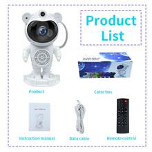 Lámpara Astronáuta Proyectora – Cielo Estrellado, Control Remoto, Altavoz Bluetooth, Rotación 360°, Decoración Versátil para Hogar y Ambientación - Blanco - Ver 5