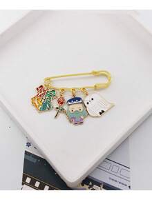 8pcs Classic Cartoon Character Hermione Granger Cute Brooch Pins, Suitable For Clothes, Backpacks, Parties, Holidays, Great Gift - Multicolor - View 9
