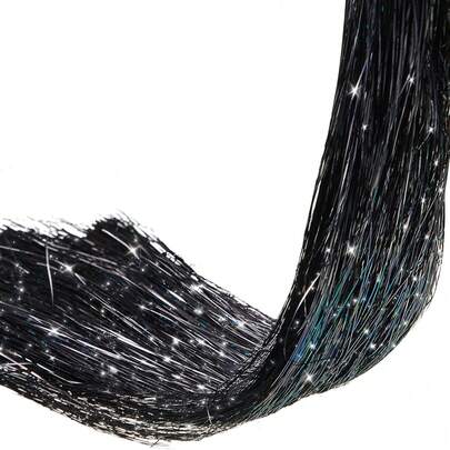 3000股银色珠光圣诞冰柱装饰箔片流苏 | 18.1英寸，圣诞树装饰帘，适用于室内外冬季家居装饰、新年夜生日派对用品、毕业派对用品、节日发饰