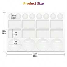 20 Well Watercolor Paint Tray Palette Pallet Acrylic Painting Mixing Plastic Artist Large Square Palette 13 X 10 Inches White 1PCSEasy To Use And Highly Cost-Effective - 白色 - 查看 4