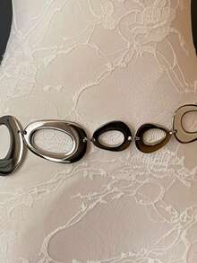 一件式女士腰链波西米亚哥特金属金链腰带嬉皮士腰带夸张风格女士腰链叛逆超大腰带千禧年女士配饰铆钉腰带西部腰带链腰带 - 多色 - 查看 1