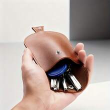 2025 Autumn Winter Promotion Multifunctional Key Bag Pull-Out Mini Compact Household Key Bag Large Capacity Electric Car Key Bag Simple Daily Carry - Suitable For Car, Office, Travel Keychain Storage - Compatible With Keys Simple And Durable Christmas Limited Time Discount - 棕色 - 查看 9