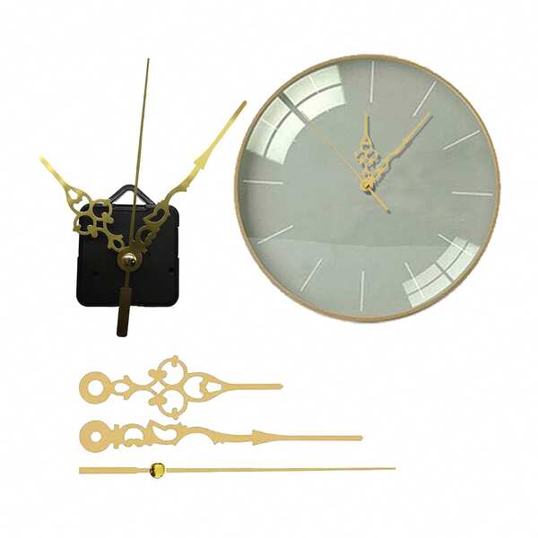 1 Set Quartz Clock Movement Kit, 16mm Shaft Length, 1 Set Of Hands, For Wall Clock, Desk Clock Repair, Replacement And DIY, Suitable For Wall Decor And Gifts