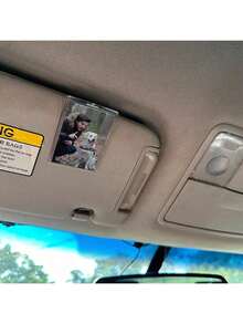 1pc Personalized Car Sun Visor Photo Frame Clip, Customized Photo Car Decor, Couple Gift, Cute Pet, Wallet Photo Frame - Sunshade Photo Frame Clip - View 6
