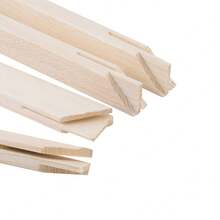 DIY Pine Wood Picture Frame Kit (4 Bars, Unassembled) - Thickened Strips For Canvas/Oil Paintings/Diamond Art Home Decor