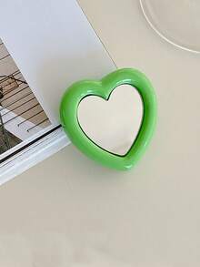 1个彩色心形伸缩粘性镜子手机支架二合一，可用于化妆和观看视频，兼容、安卓手机，生日礼物，送给家人、朋友的礼物，生日推拉式手机支架，手机配件 - 彩色 - 查看 15