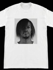Jimmy Butler Emo Goth T-Shirt - 白色 - 查看 1