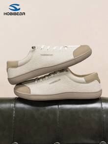 HOBIBEAR New Women's Casual Shoes Wide Toe Fashion Minimalist Barefoot Shoes, Unisex Comfortable Flat Slip-On Sneakers - Beige - View 2