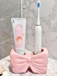 1个北欧风不对称蝴蝶结牙刷架，电动牙刷支架，化妆品收纳架，浴室台面装饰，家居桌面配件，时尚房间装饰，家居装饰，节省空间收纳，厨房，浴室，卧室配件，浴室装饰，秋季装饰，返校季装饰 - 彩色 - 查看 16