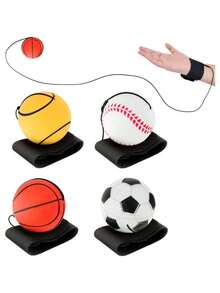 1个腕部训练球，2.4英寸弹力球，手眼协调训练，成人弹力球锻炼或派对礼物，腕部力量训练，弹力球，腕部回弹训练器，办公桌健身器材，适合成人，手指灵活性训练，棒球游戏，橡胶球，成人协调性训练 - 彩色 - 查看 1