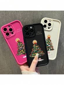 Fundas protectora de teléfono con Diseño Árbol De Navidad Festivo Colorido regalo de moda minimalista interesante para hombres y mujeres, adecuado para  16/15/15Pro/15ProMax/14/13/12/11/XsMAX,  17,  Max Series,A14/A15/S23 Ultra/A50/A12/A32/A52/A72/A51/A21S/A13/A14/S22 Ultra/S23/A33/A53/S20 FE,Protección completa contra caídas, resistencia a impactos y prevención de rayaduras,diseño creativo y de moda para hombres y mujeres - Bordó - Ver 2