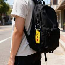 1个休闲金属材质双面UV印刷“我爱纽约”钥匙扣，男女通用钥匙圈，时尚配饰，包包挂饰，适合作为礼物