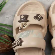 ASOFTER Women's Outdoor Sandals, Women's Indoor Slip-On Slippers, Graffiti Design Women's Shoes, Cute Playful Rabbit Shoes, Fashionable Versatile 2-In-1 Women's Shoes, Comfortable , Multiple Colors Available, Suitable For Party, Outdoor, Beach, Office