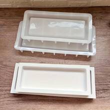 Silicone Mold For Storage Tray, Large Rectangular Container Casting Mold, Versatile Crafting Silicone Tray Mold For Resin, Plaster, And Concrete, Home Decor Molding Supplies, Non-Power Use - White - View 2