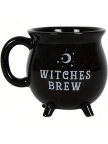 1pc Witch Cauldron Mug - Halloween Ceramic Coffee Cup, Suitable For Coffee, Tea, Potions, Witchcraft Parties, Gothic Brewing Chalice, Unique Gift For Men And Women