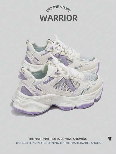 WARRIOR 1 par de zapatillas deportivas casuales de mujer con malla transpirable y parches