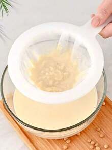 1pc Coffee/Soy Milk Residue Filter Screen, Home Juicer Mesh Strainer, Separation Filter Residue Net School Supplies,Kitchen Accessories, A Must-Have Kitchen Tools Gift For Home Chefs, Space-Saving Storage For Kitchen Organizers ,  Kitchen Gifts Idea - 白色 - 查看 9