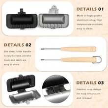 Hot Sandwich Maker, Hot Dog Toaster, Double-Sided Sandwich Baking Pan, Double Sided Frying Pan, Grilled Cheese Maker Nonstick Sandwich Maker Flip Grill Pan For Breakfast Pancakes, Toast, Omelets - MàuA - Xem 5